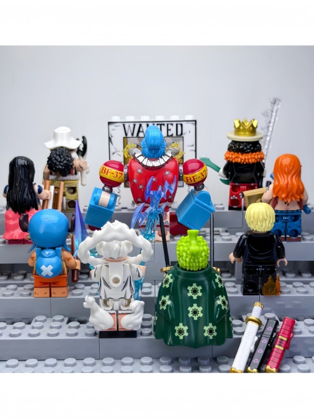 One Piece Straw Hat Pirates Custom Minifigure Lot of 9 - Picture 7 of 7